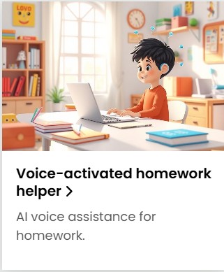 Voice-activated homework helper